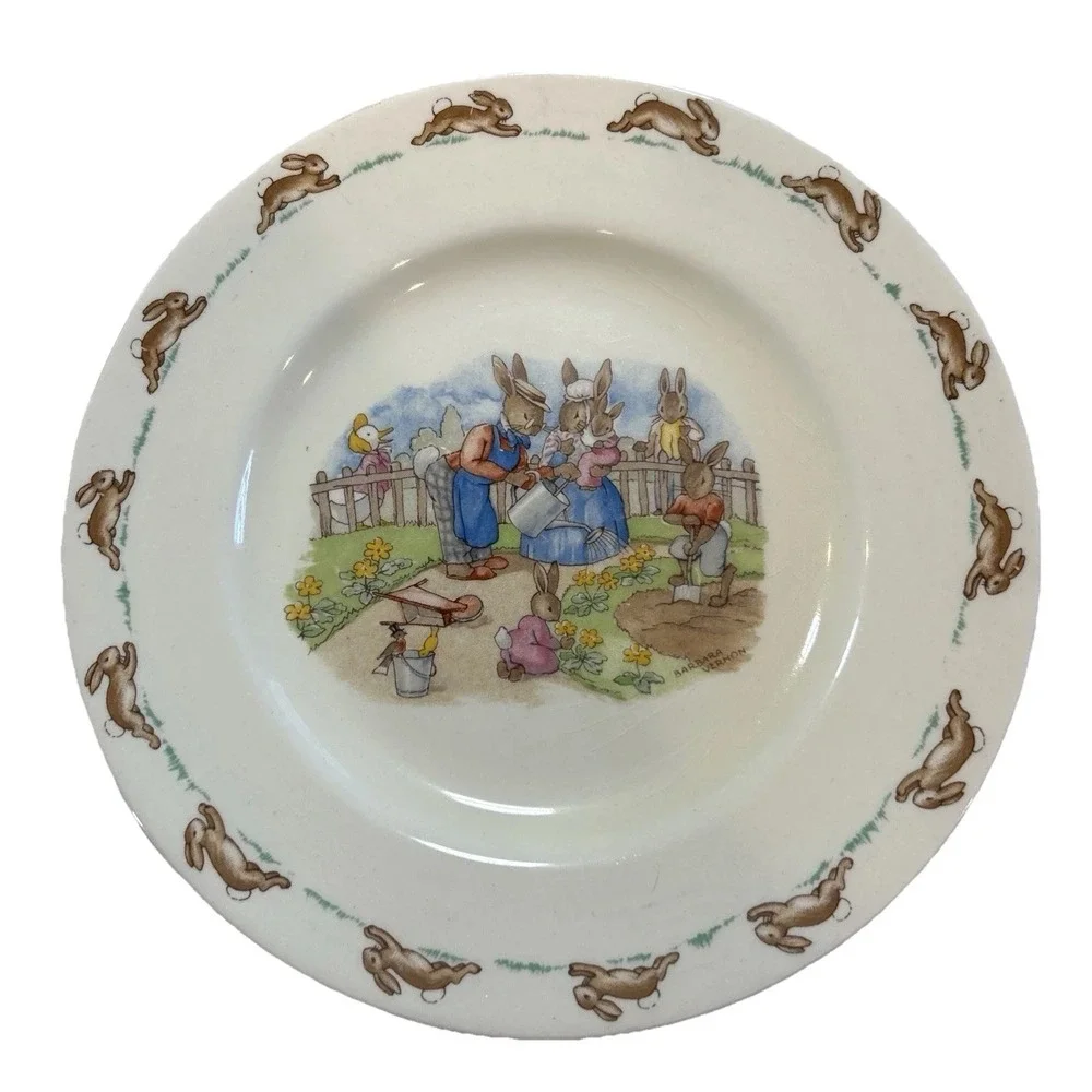 Rare Barbara Vernon Bunny kind 1930's Cup/Bowl/Plate. Gorgeous For‎ Easter!